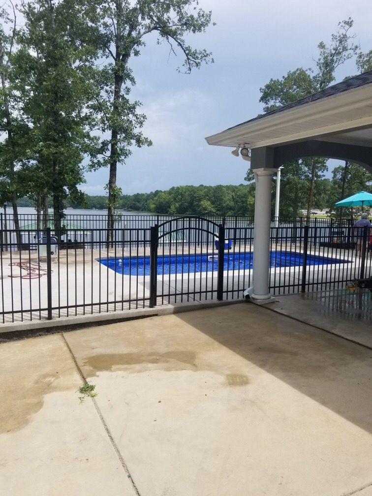 Aluminum 5 fence installed by Shelby Fence Company in Alabaster, AL
