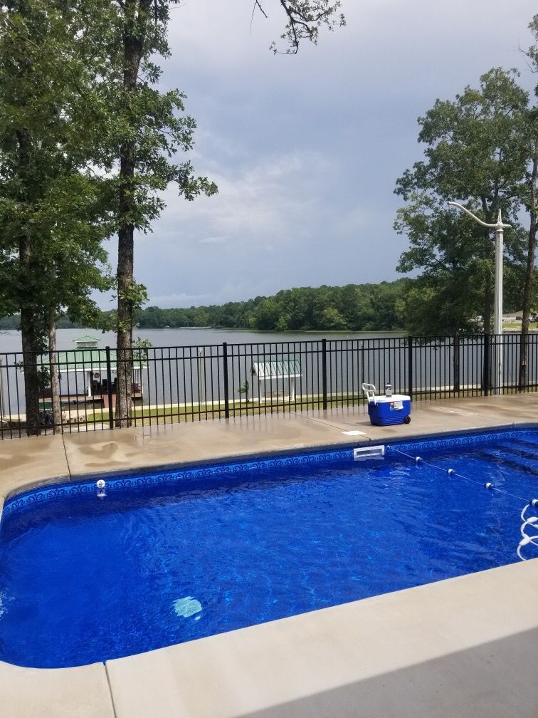 Aluminum 6 fence installed by Shelby Fence Company in Alabaster, AL