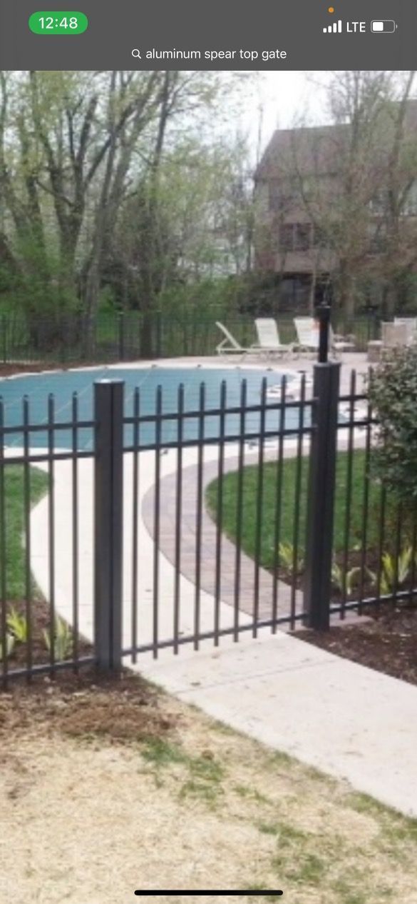 Aluminum Speer Top Gate fence installed by Shelby Fence Company in Alabaster, AL
