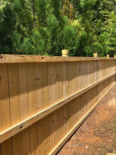 Capped Priv Unfinished Side From Brochure 3 fence installed by Shelby Fence Company in Alabaster, AL
