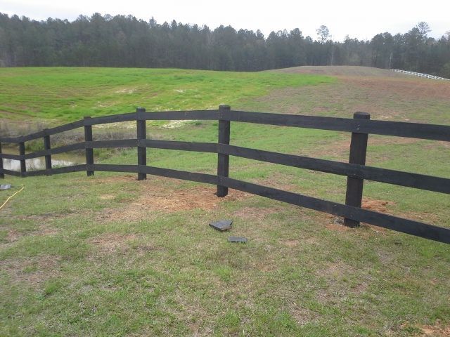 Creosote 4 fence installed by Shelby Fence Company in Alabaster, AL