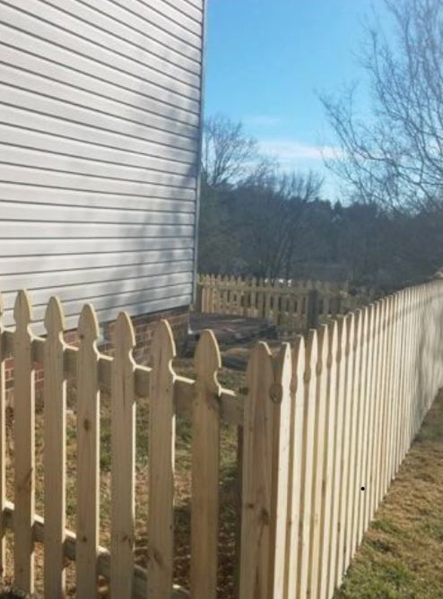 Picket Gothic fence installed by Shelby Fence Company in Alabaster, AL