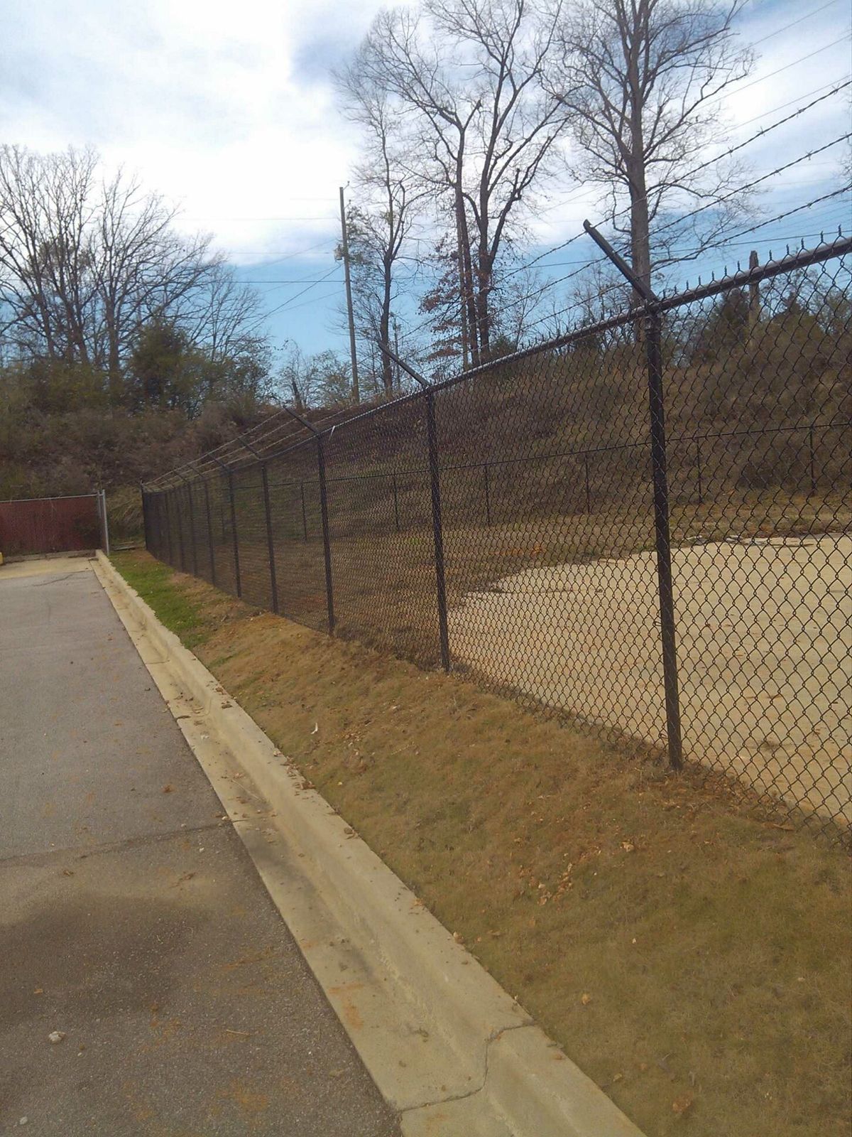Chain-link fence installation